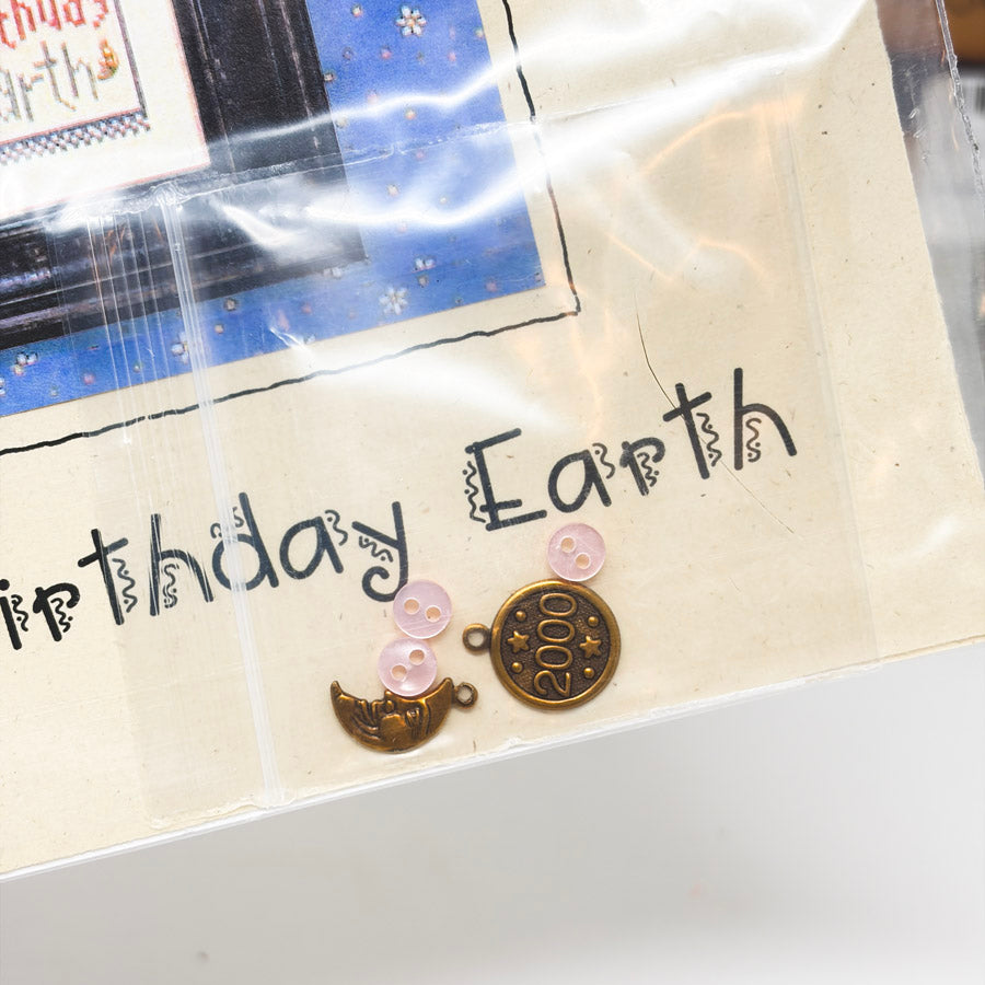 Happy Birthday Earth – Lizzie Kate Cross Stitch Pattern & Charm