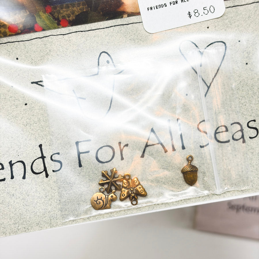 Friends for All Seasons – Lizzie Kate Cross Stitch Pattern & Charm