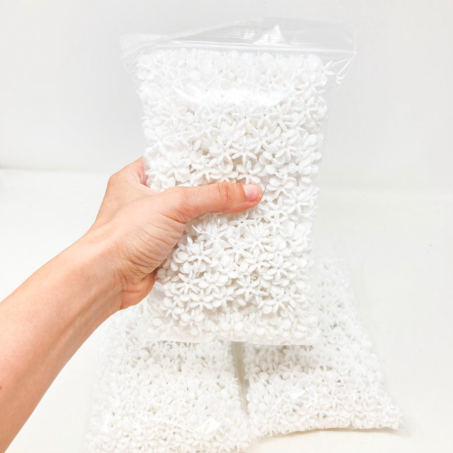 Plastic 'Snowflake' Bead Bundles
