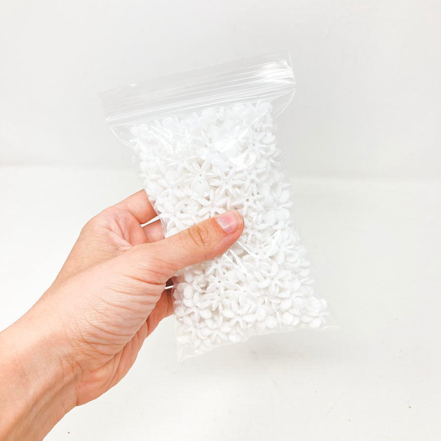 Plastic 'Snowflake' Bead Bundles