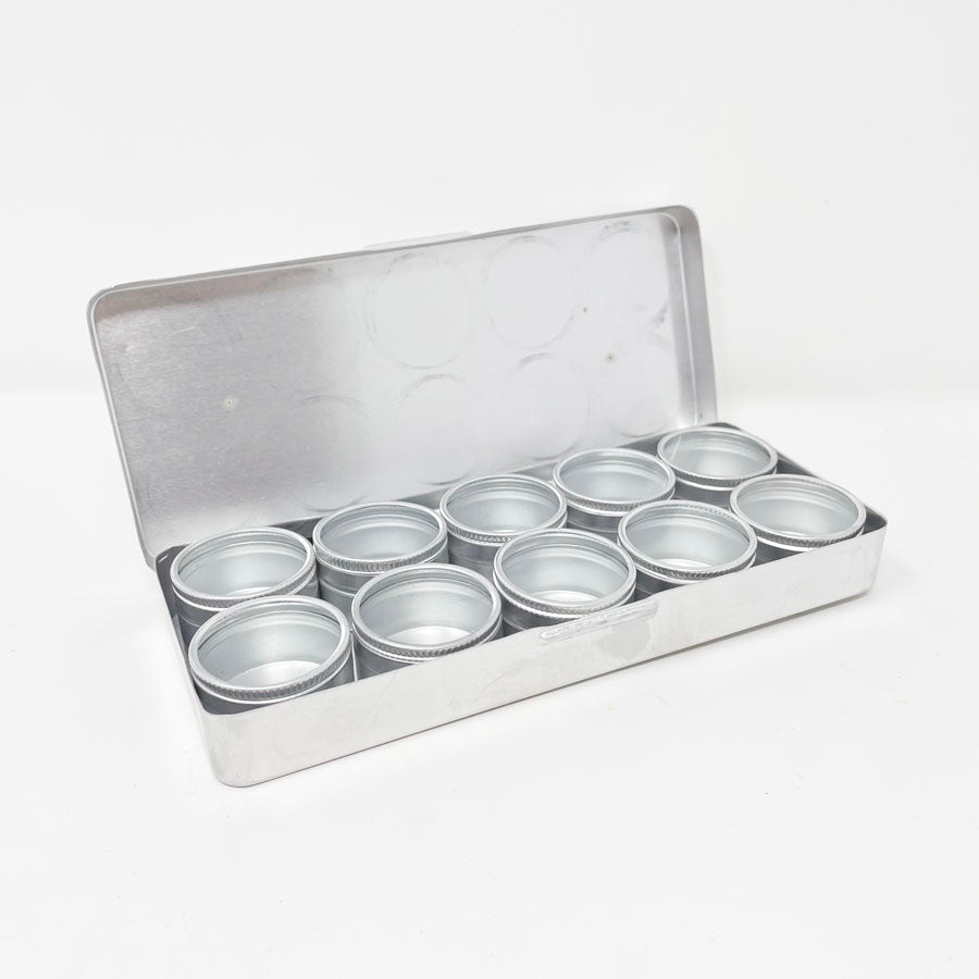10 Piece Aluminum Storage Tin Set