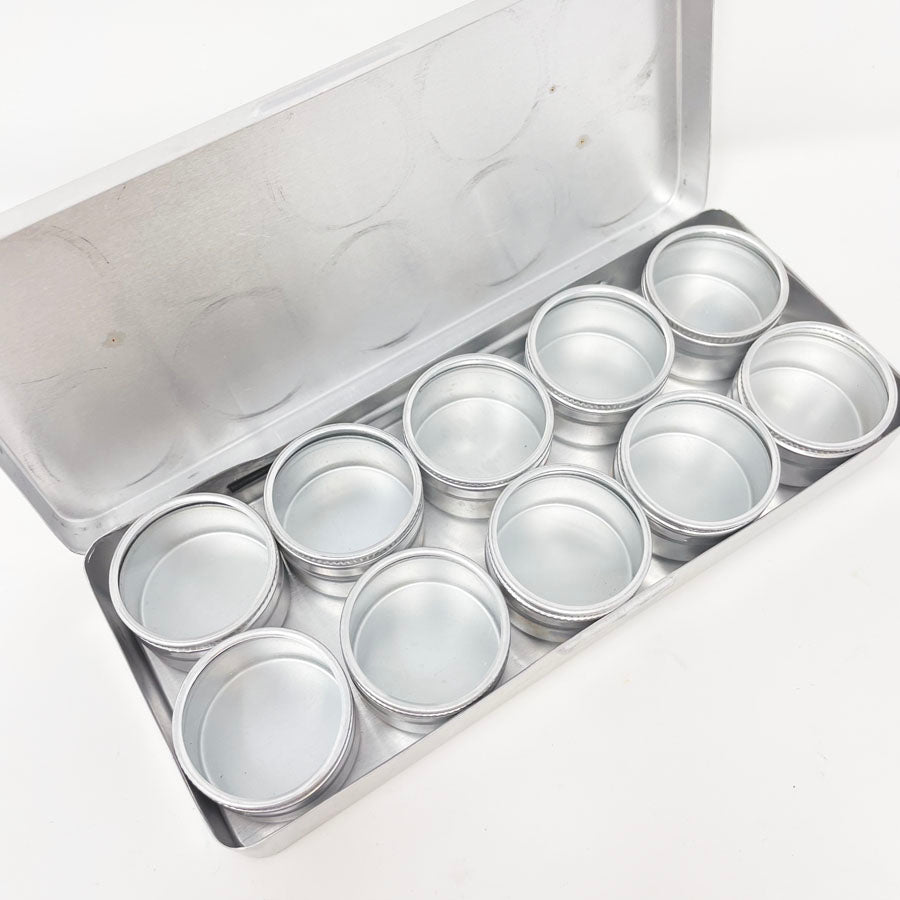 10 Piece Aluminum Storage Tin Set