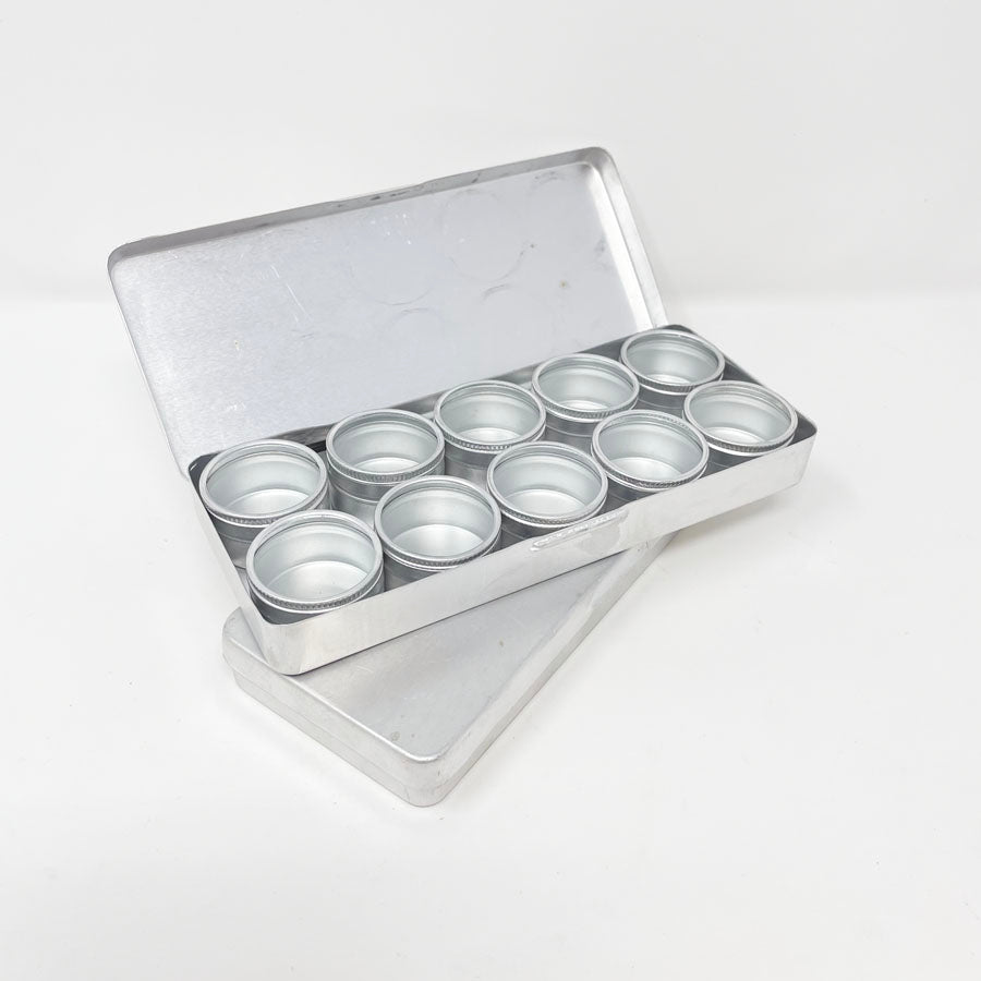 10 Piece Aluminum Storage Tin Set