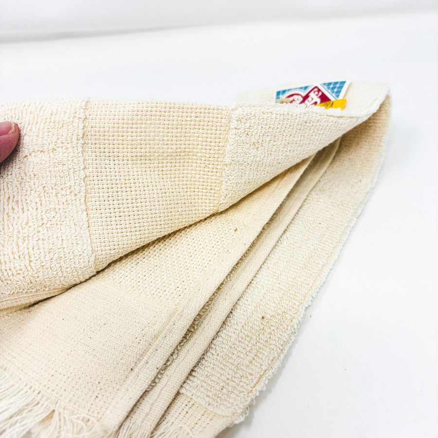 Heritage Cross Stitch Fingertip Towel - Natural