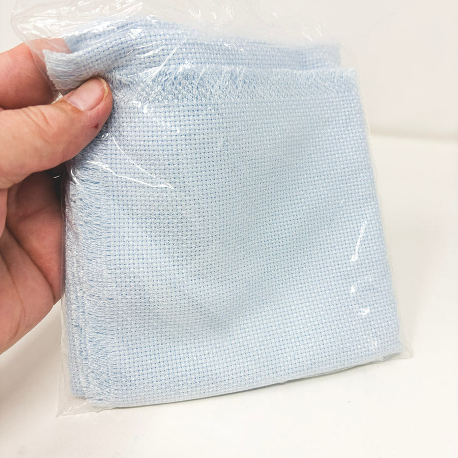Charles Craft Cross Stitch Fabric - Lt. Blue 14 Count Bread Cover