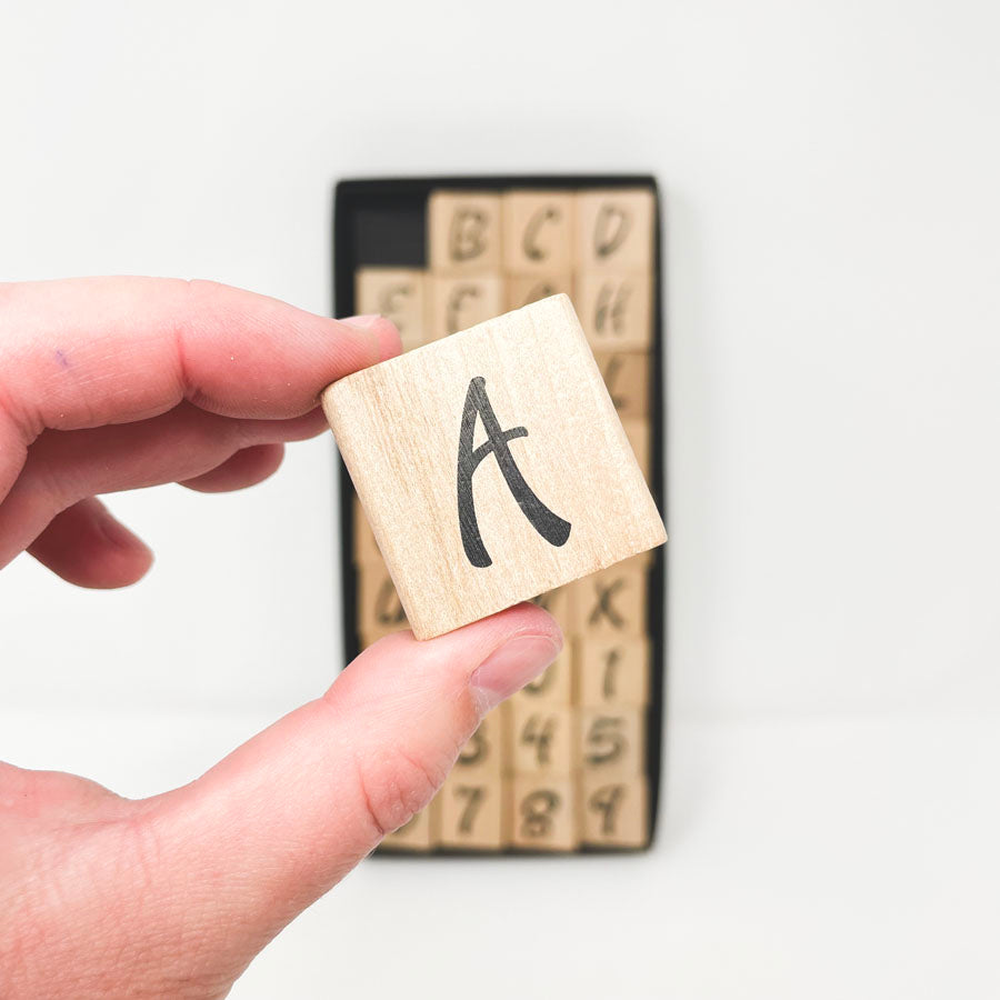 Stampabilities Alphabet and Number Wood Stamps