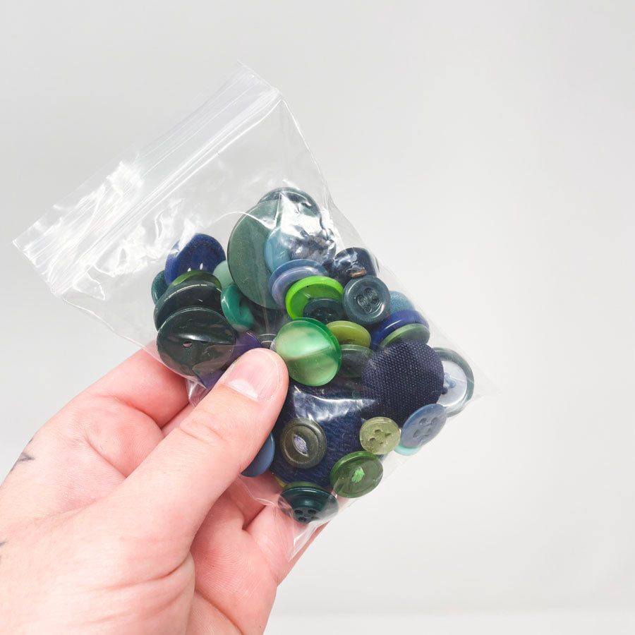 Bundle of Mixed - Blue & Green Buttons