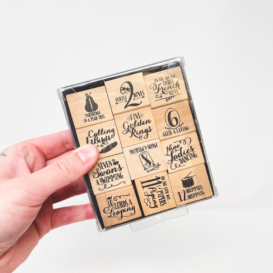 Stampabilities 12 Days of Christmas Wood Stamps