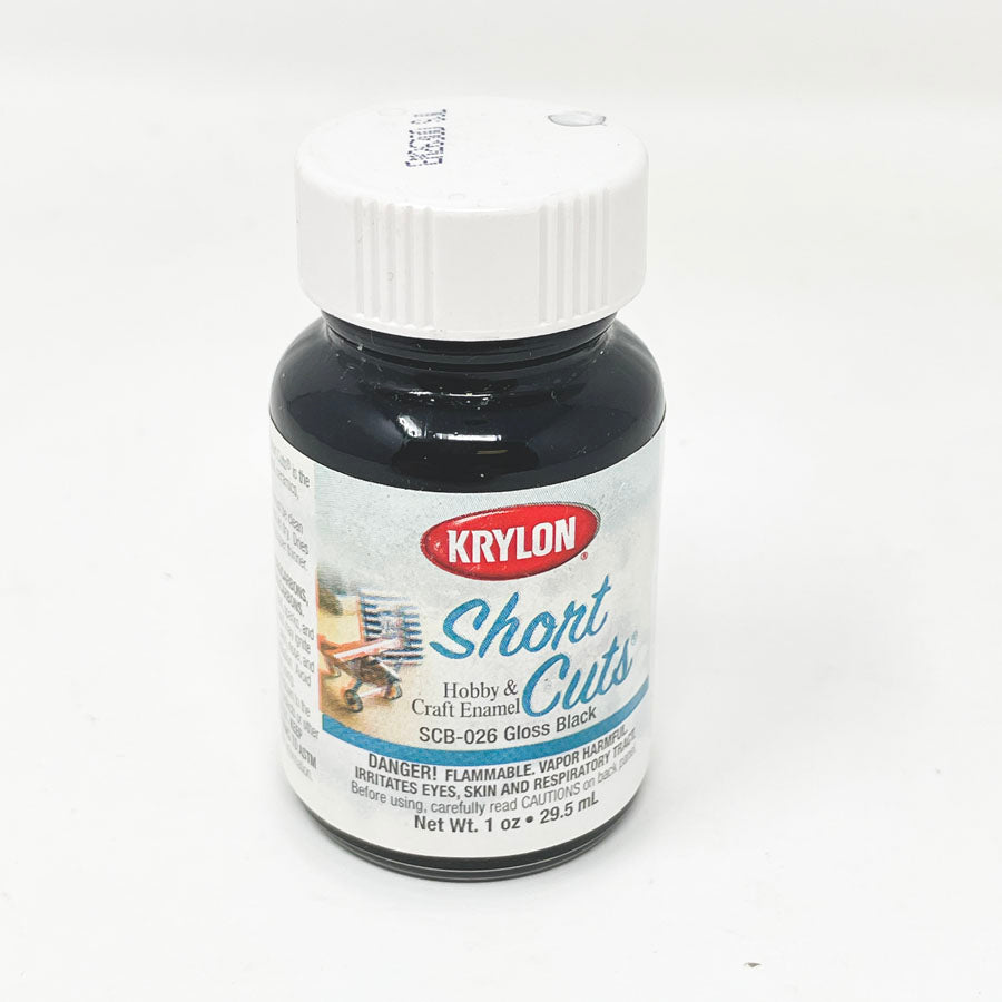 Krylon Short Cuts Hobby Enamel - Gloss Black