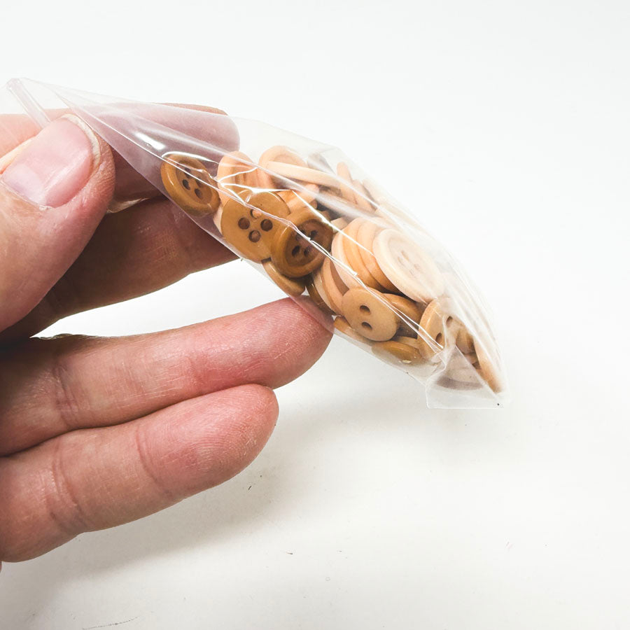 Medium Bag of Small Mixed Tan/Beige Buttons