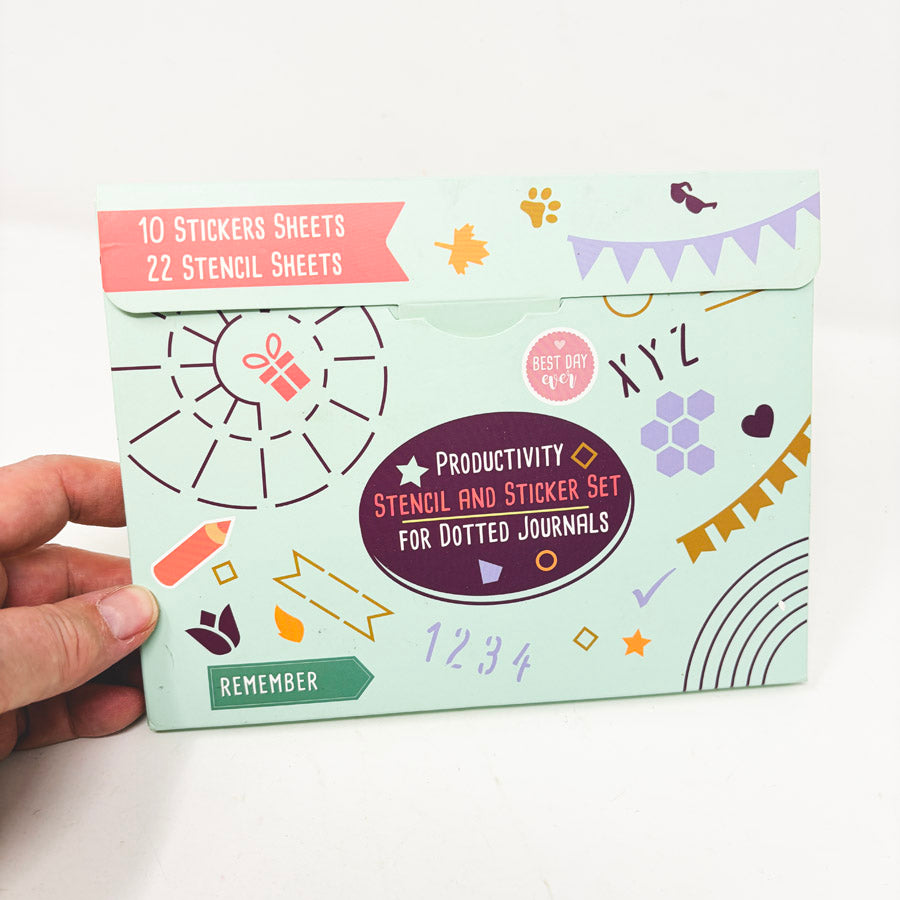 Zicoto Productivity Stencil and Sticker Set