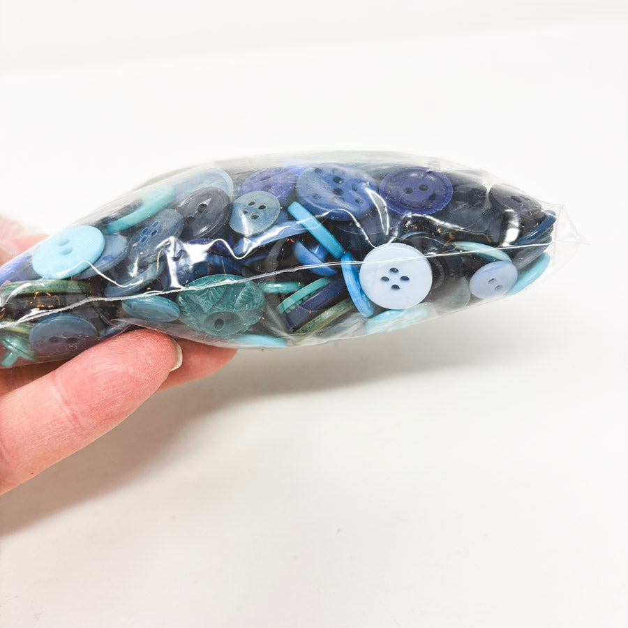 Blue and Green Assorted Button Bundle