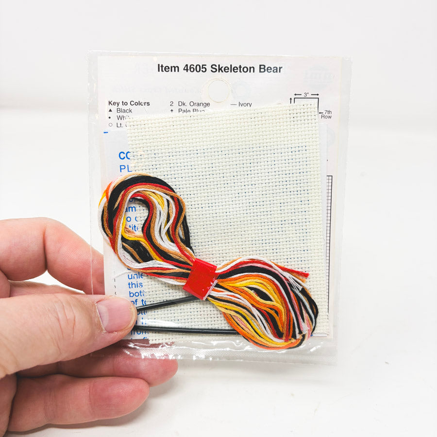 Halloween Hanger Skeleton Bear Cross Stitch Kit