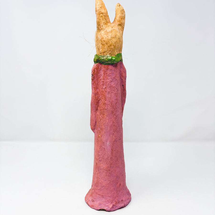 Paper-Mâché Folk Art Bunny Figure
