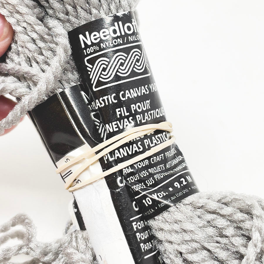 Needloft Nylon Plastic Canvas Yarn Bundle - Gray