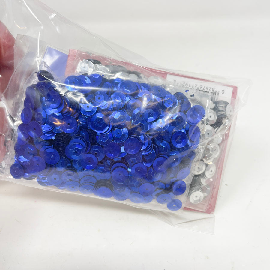 Bundle of Blue and Silver Sequins