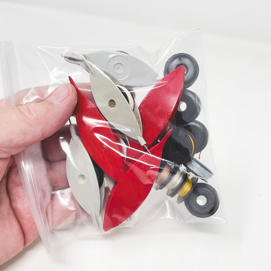 Bundle of Plastic Tatting Shuttles and Bobbins