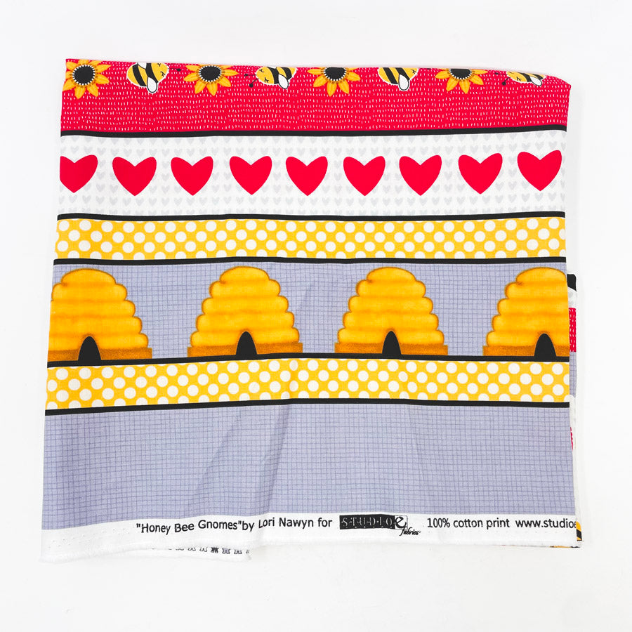 44" x 1 yd - Honeybee Gnomes Fabric