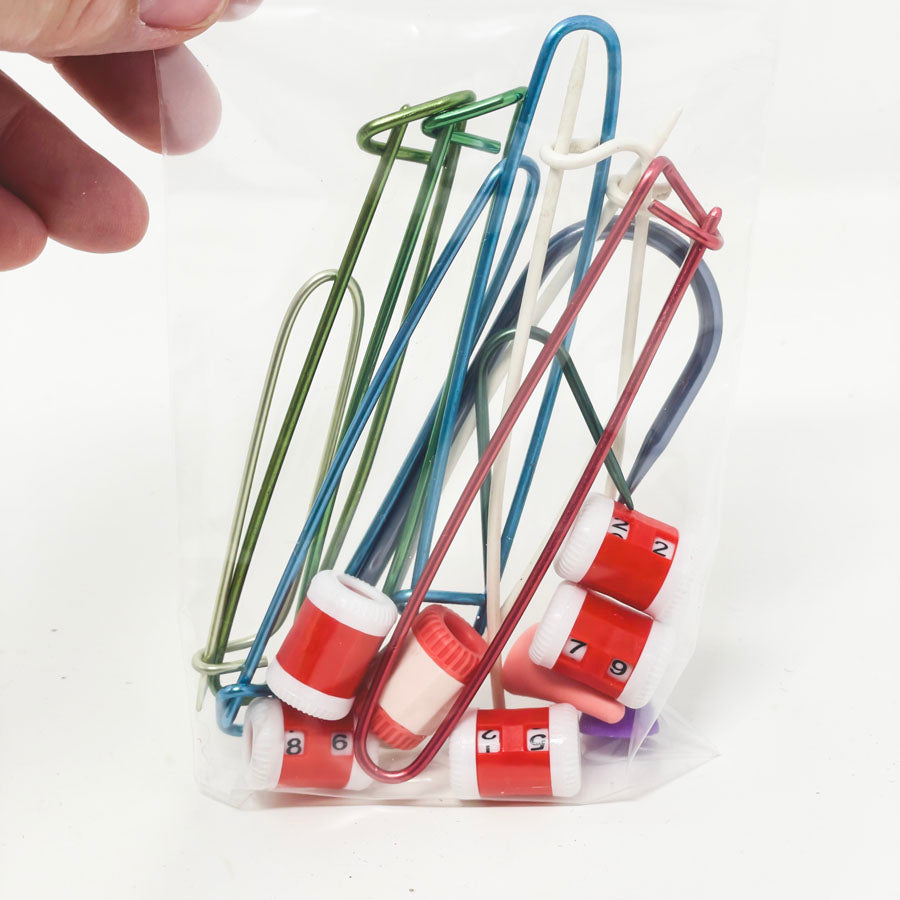 Bundle of Aluminum Stitch Savers & Stitch Counters