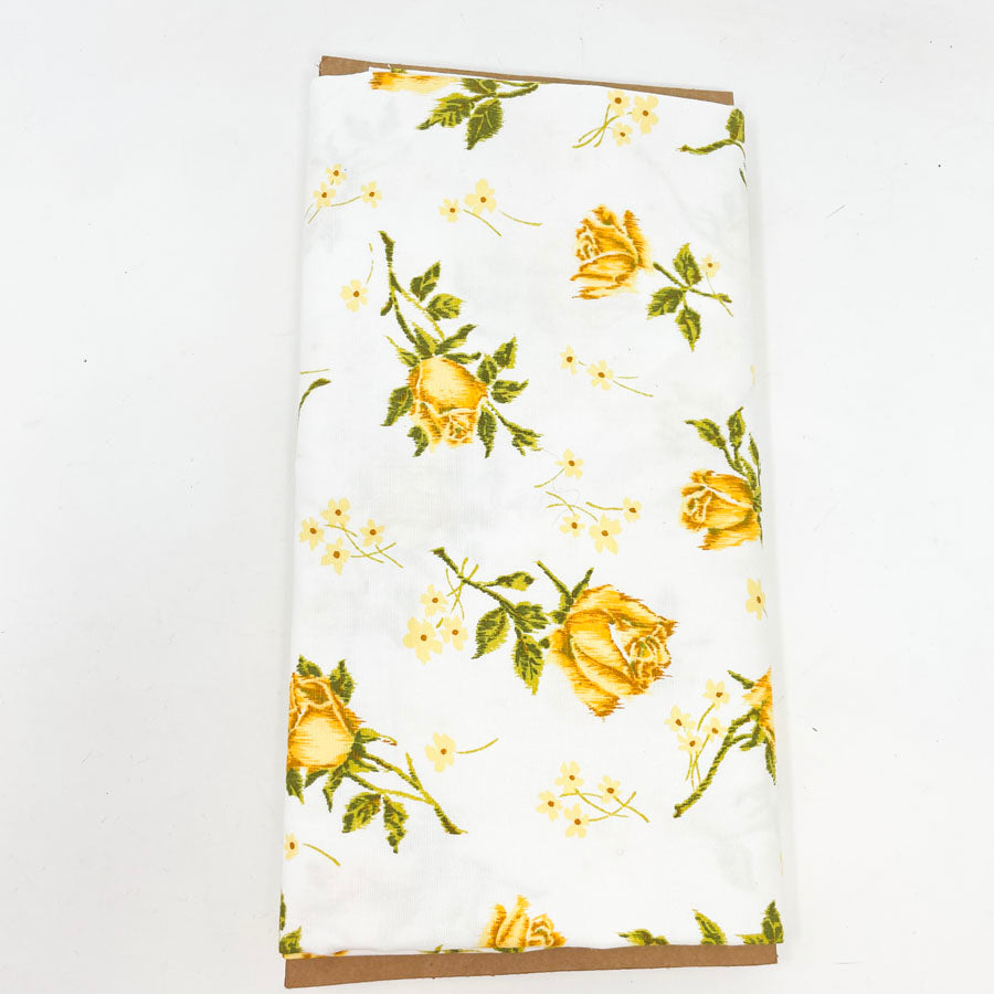 1 yd x 50" - Vintage Yellow Rose Fabric