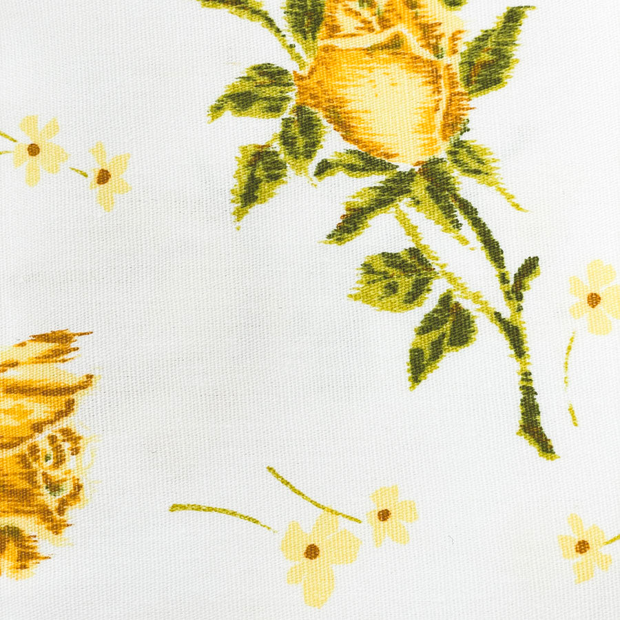 1 yd x 50" - Vintage Yellow Rose Fabric