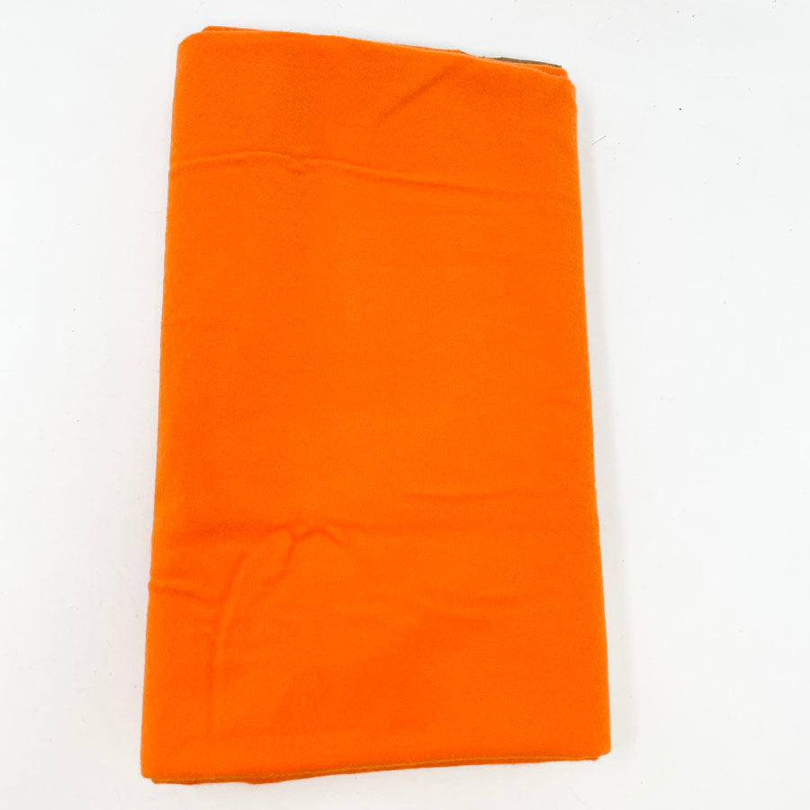 1 yd x 43" - Orange Brushed Flannel Fabric