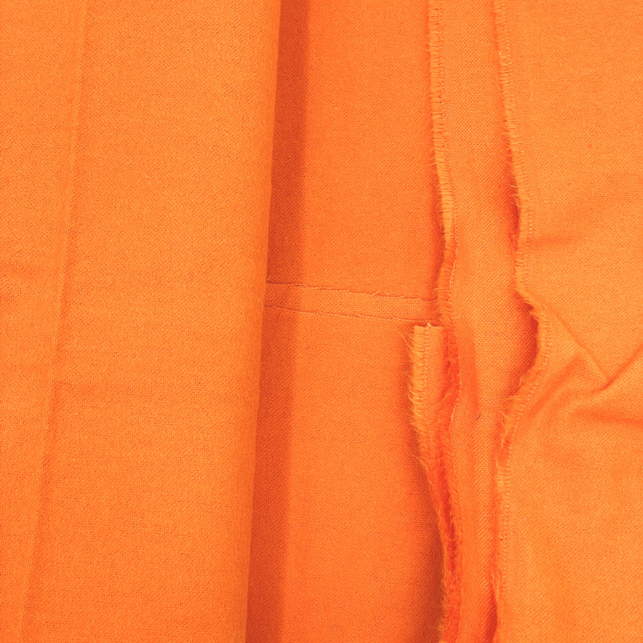 1 yd x 43" - Orange Brushed Flannel Fabric