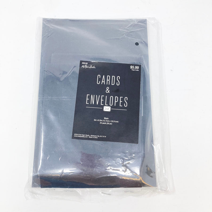 The Paper Studio Black Cards & Envelopes