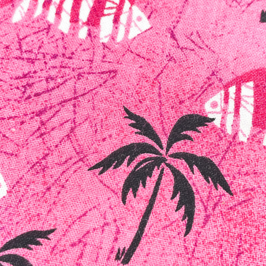 2.5 yd x 42" - Pink Fish & Palm Tree Fabric