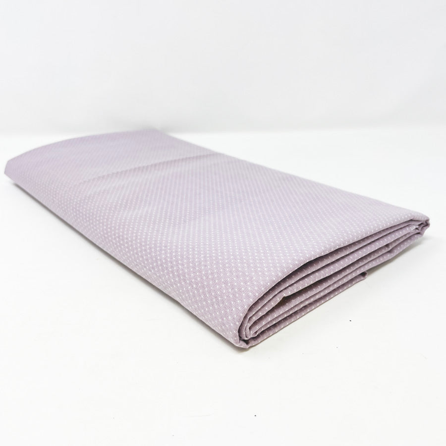 Appx 2 Yds Lightweight Lavender Cotton Fabric with White Dots