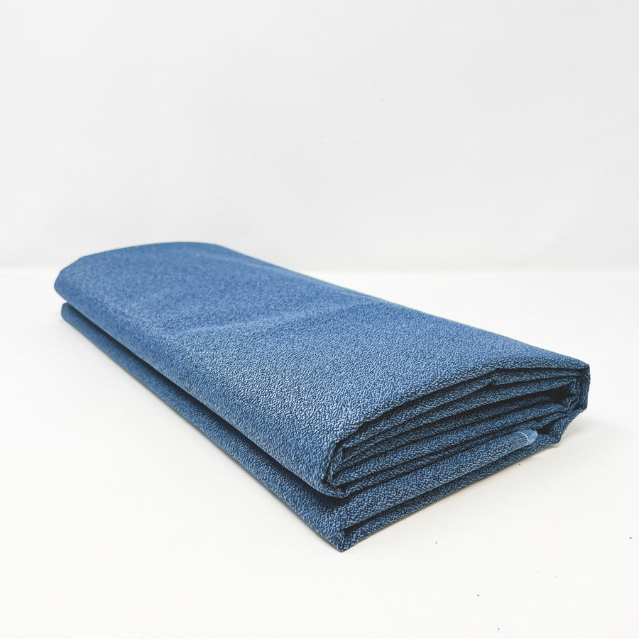 Appx 2 Yds Dark Blue Textured Poly Blend Heavyweight Fabric