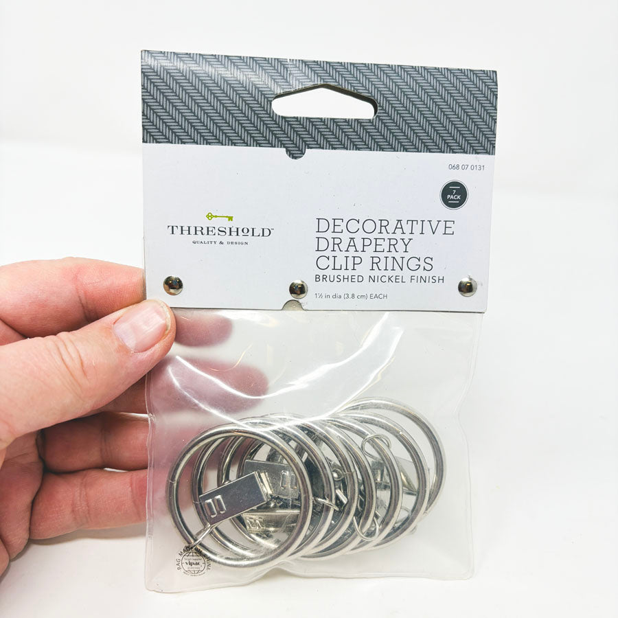 Brushed Nickel Drapery Rings