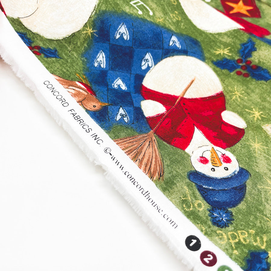 Appx 2 Yds Concord Fabrics - Singing Snowmen