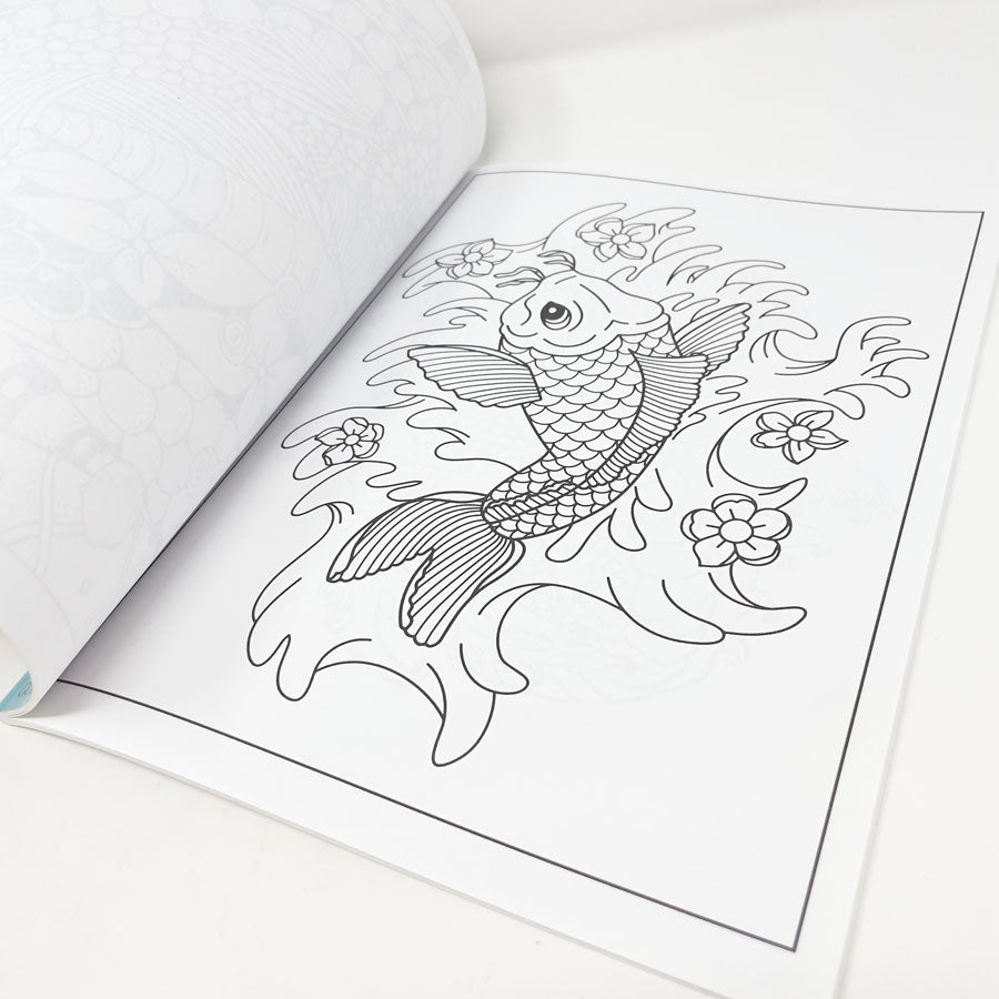 Koi Fish Coloring Book by Creative Coloring