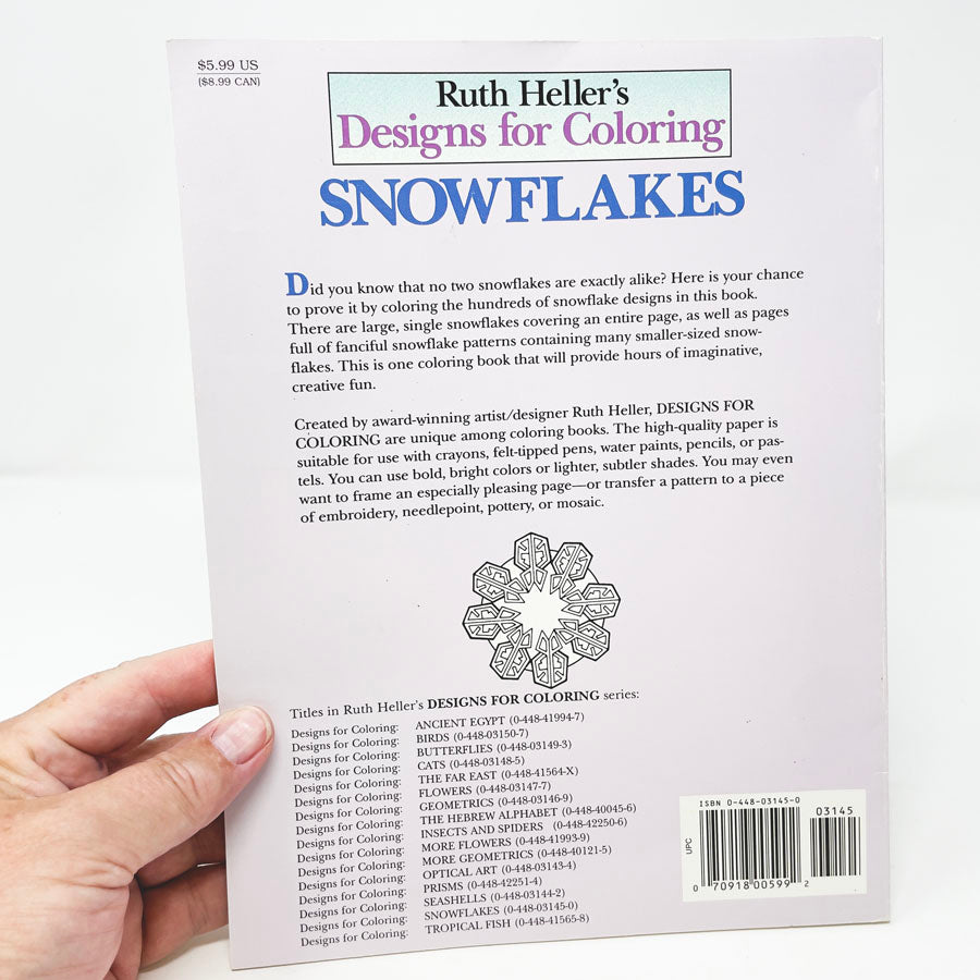 Designs for Coloring Snowflakes Coloring Book