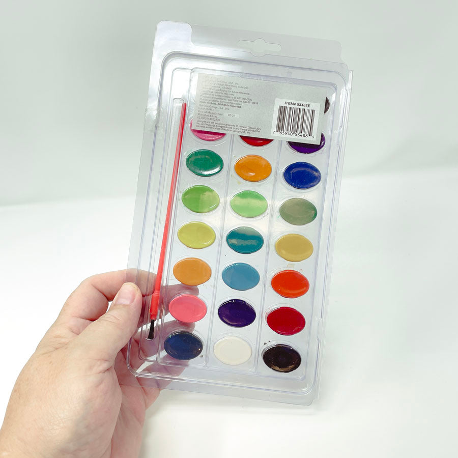 24 Color Tray Watercolor Set
