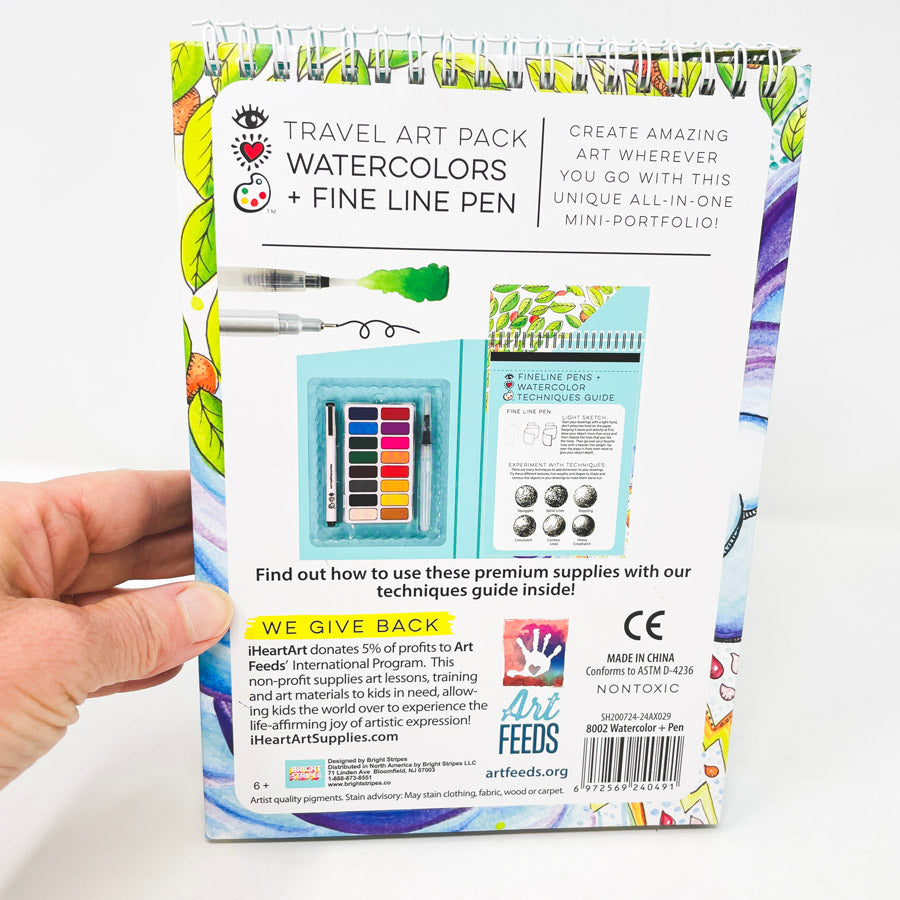 Travel Art Pack Watercolors & Fine Line Pen