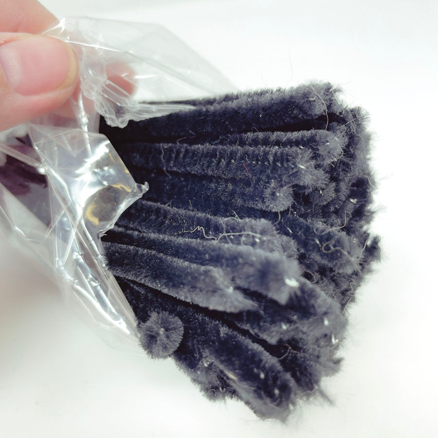 Bundle of Black Chenille Stems/Pipecleaners