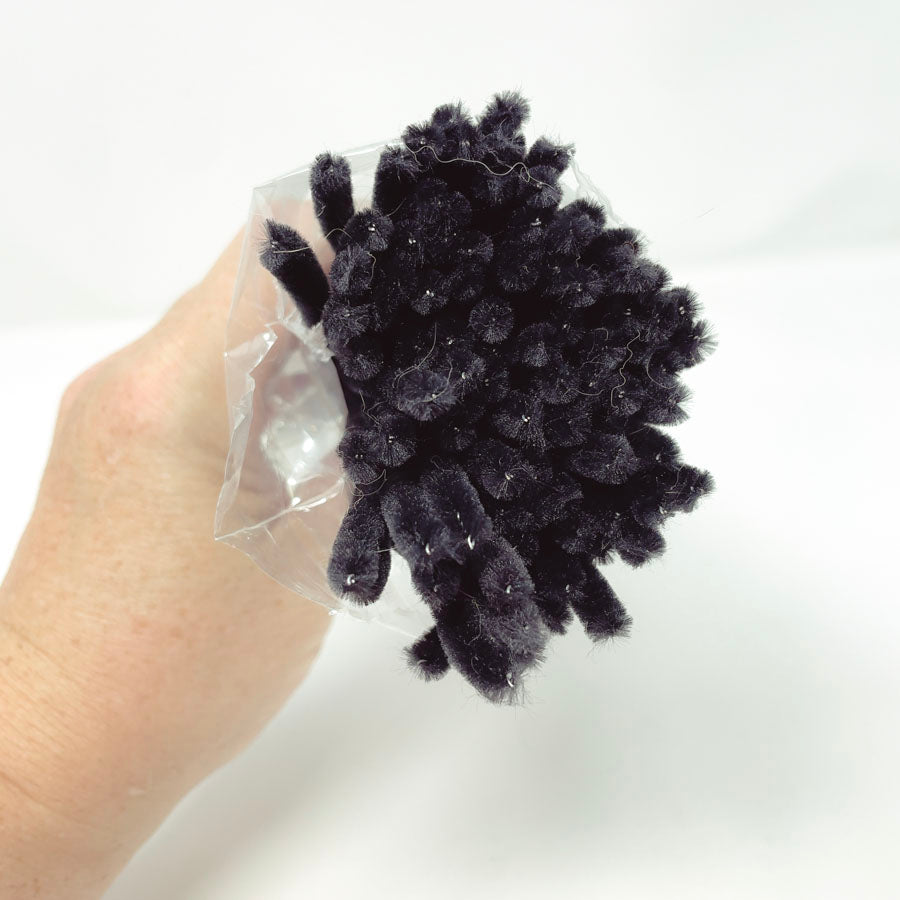 Bundle of Black Chenille Stems/Pipecleaners