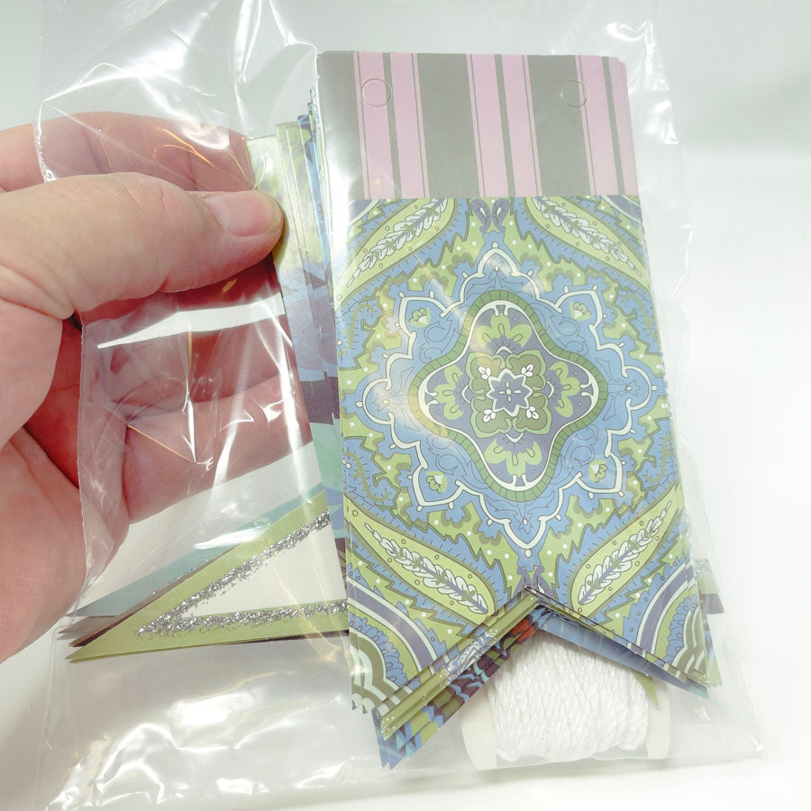 Glitter/Floral Penant and Flag Banner Set