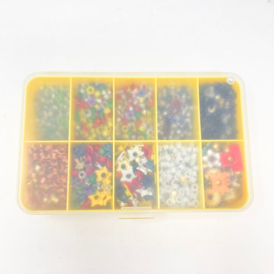 Container of different eyelets