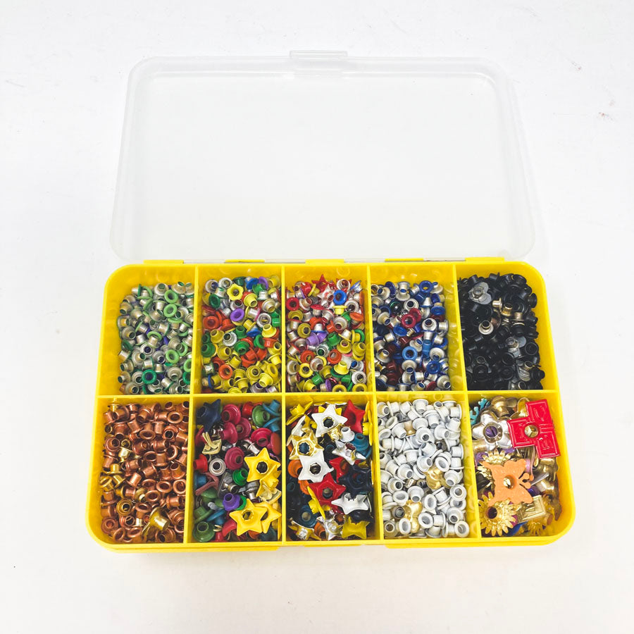 Container of different eyelets