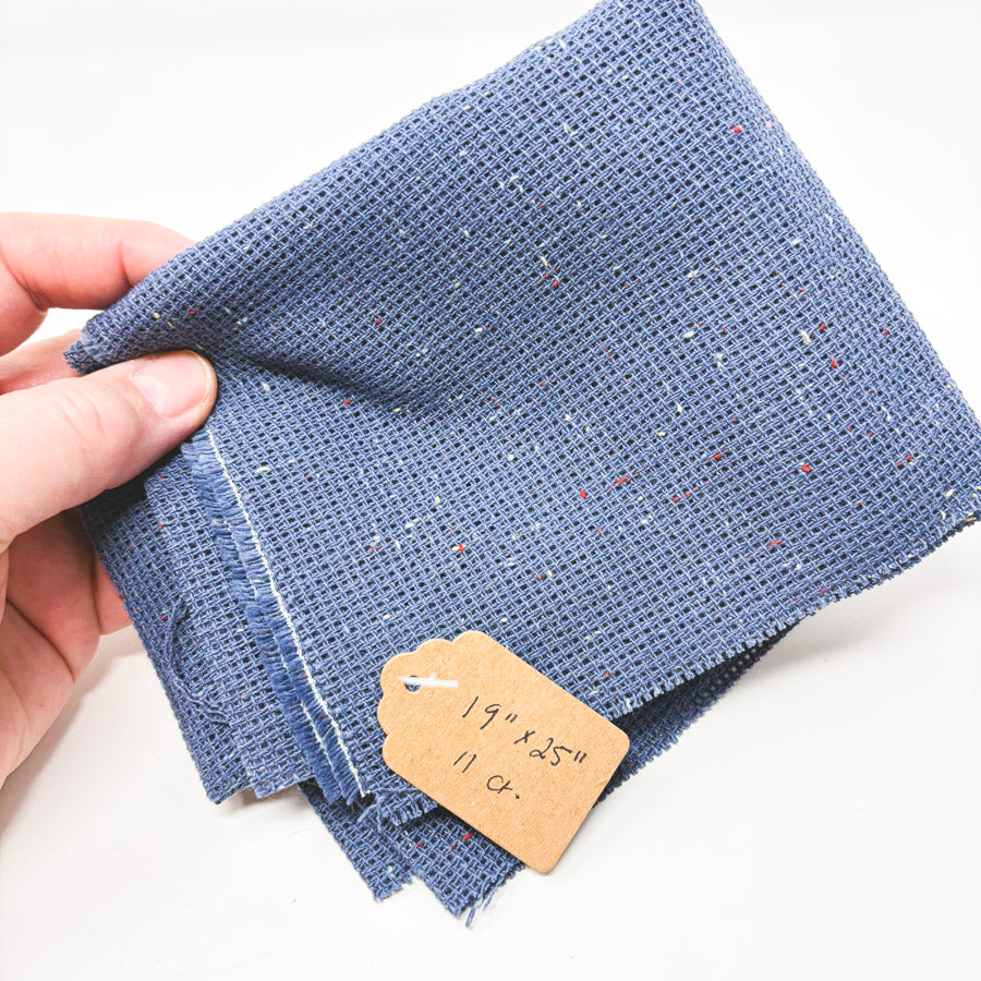 Rustic Tweed Linen-Blend Aida – Blue & Green Colors – Asst. Counts