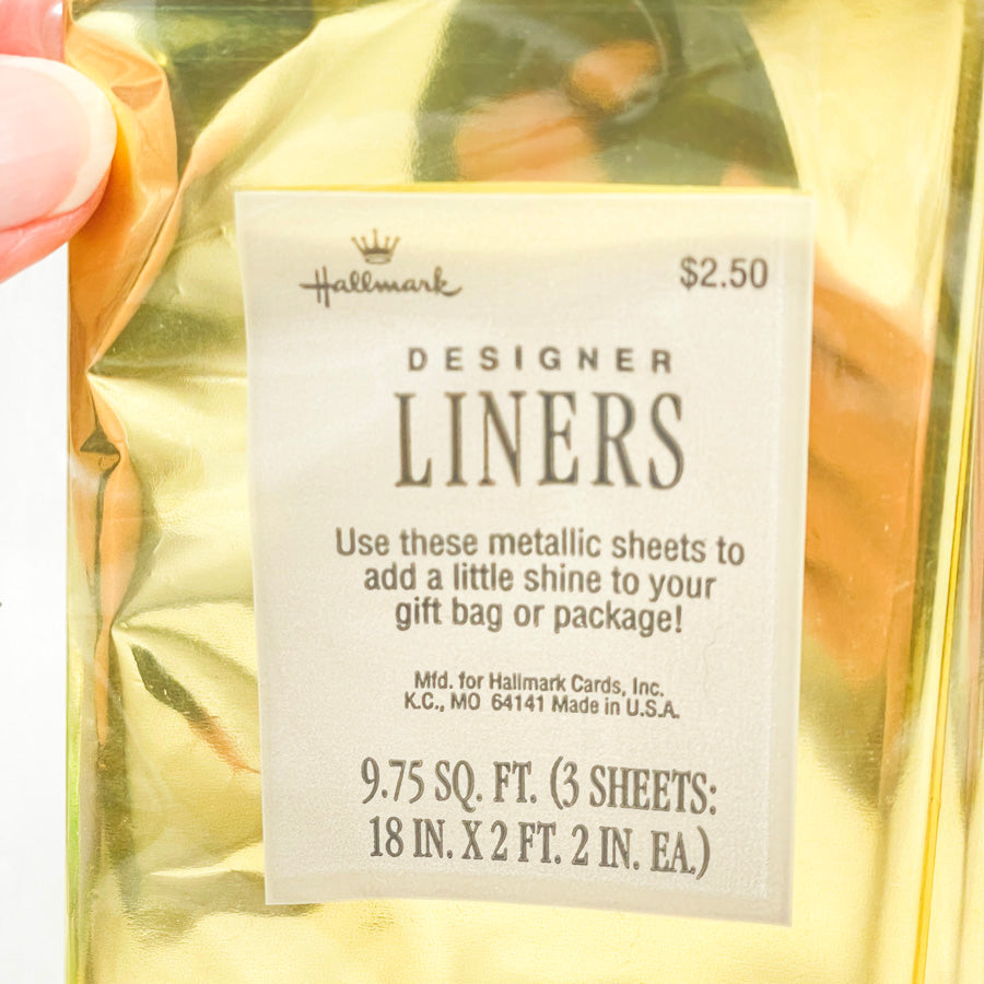 Hallmark Gold Foil Package Liners