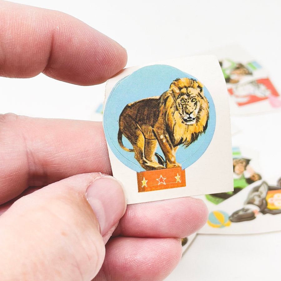Cut Vintage Eureka Stickers - Circus Animals