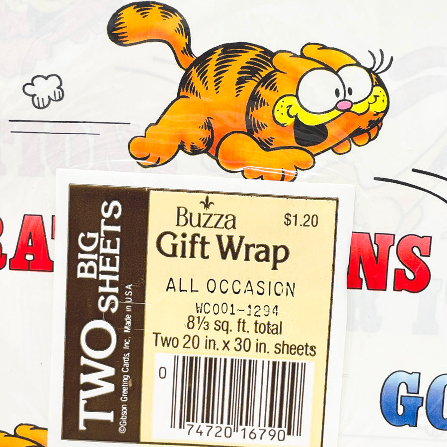 Vintage Garfield and Odie Wrapping Paper Sheets