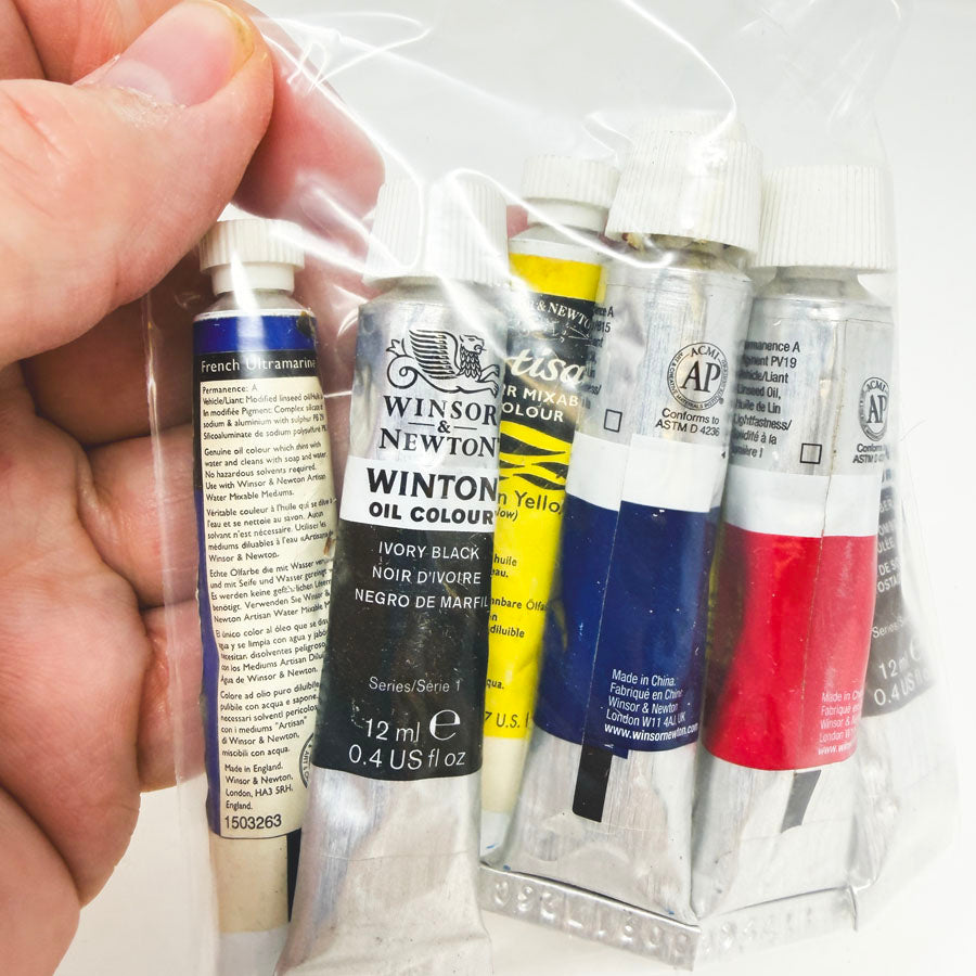 Bundle of Seven Small Oil Paint Tubes
