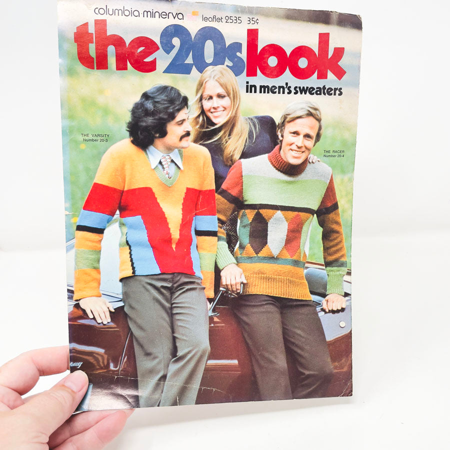 Columbia Minerva The 20's Look in Men's Sweaters Leaflet - 1971