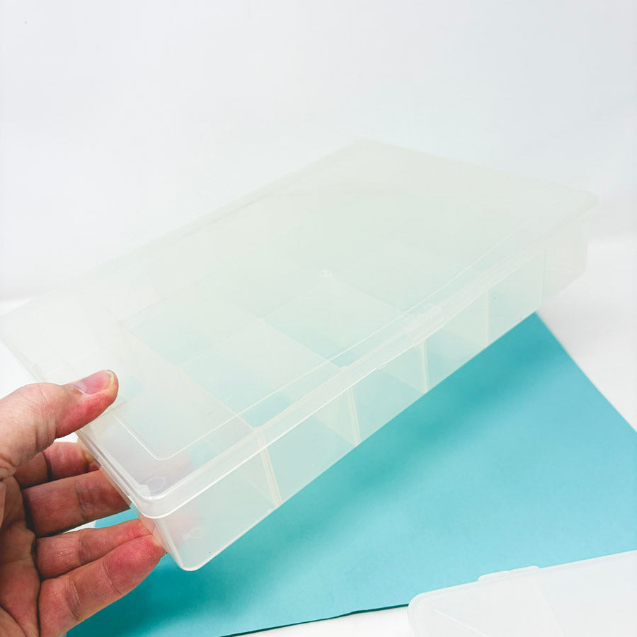 Plastic Hinged Divided Storage Box