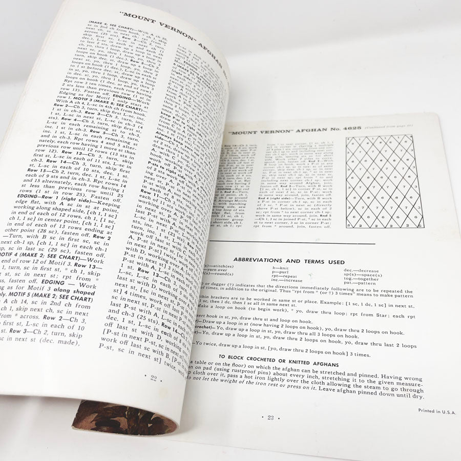 Contemporary and Period Afghans Pattern Booklet - 1958